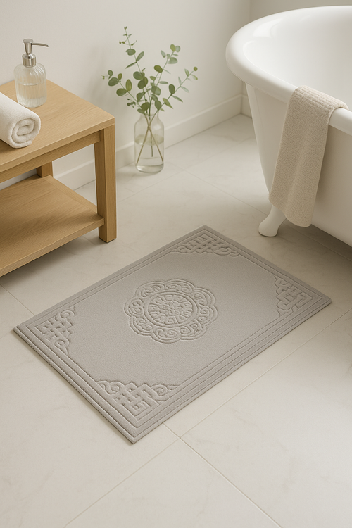tapis de bain coton cartoon absorbant lavable salle