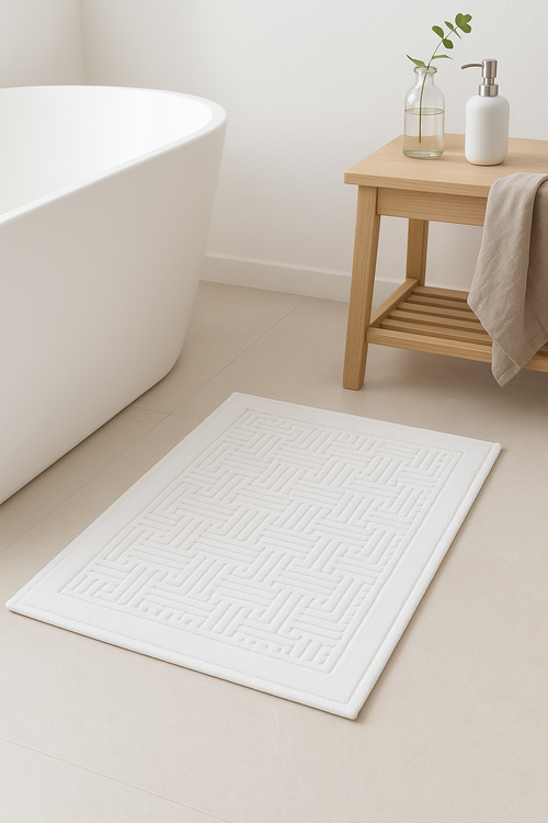 tapis de bain coton epais motif cartoon moderne