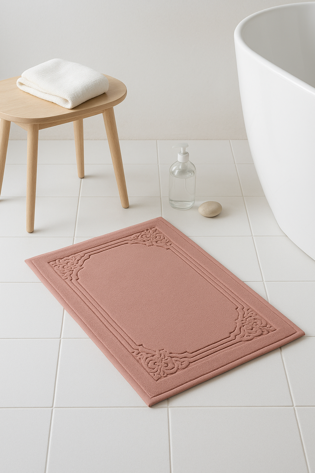 tapis de bain coton epais style spa cartoon