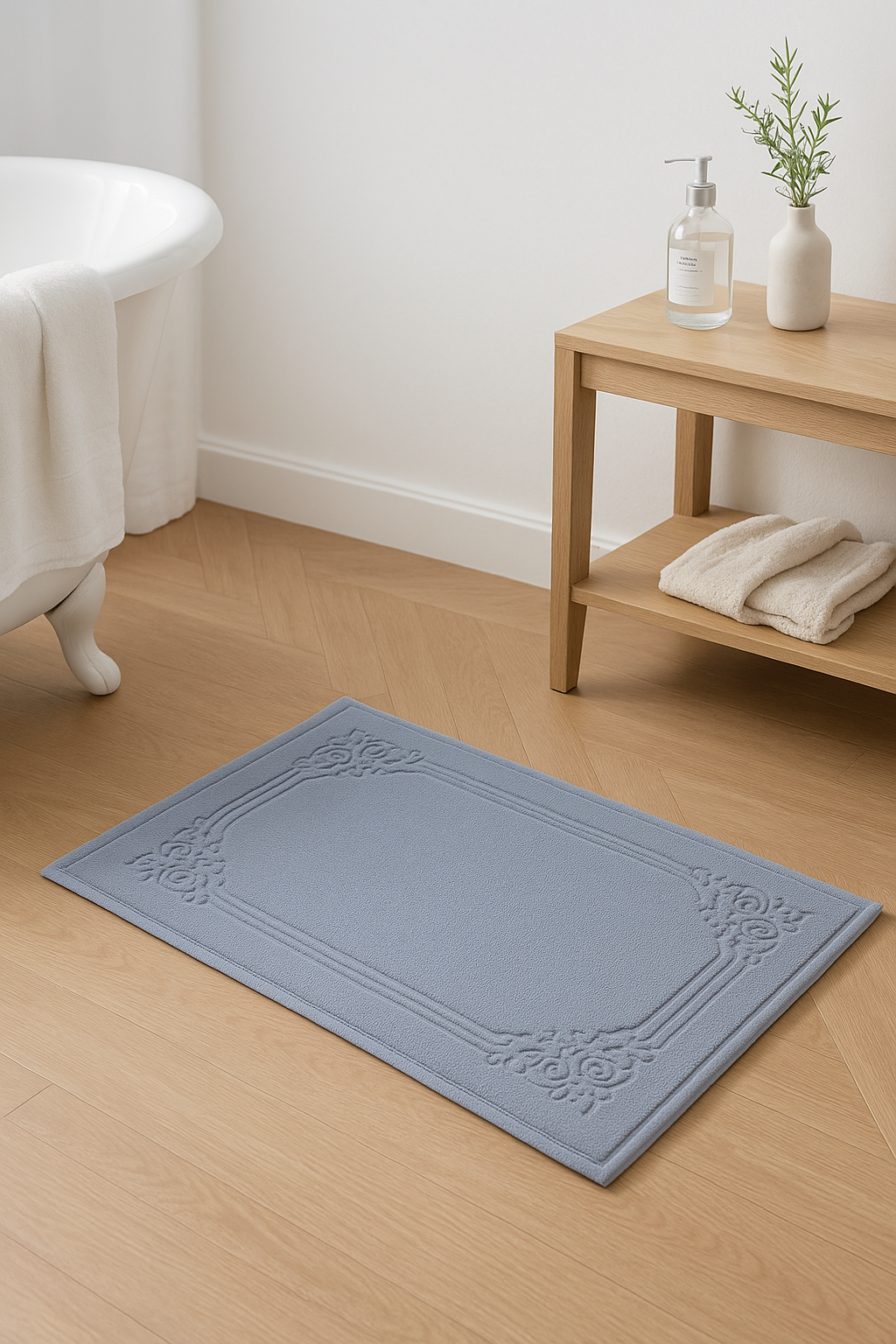 tapis de bain coton épais style spa cartoon - vue 3 sur 2