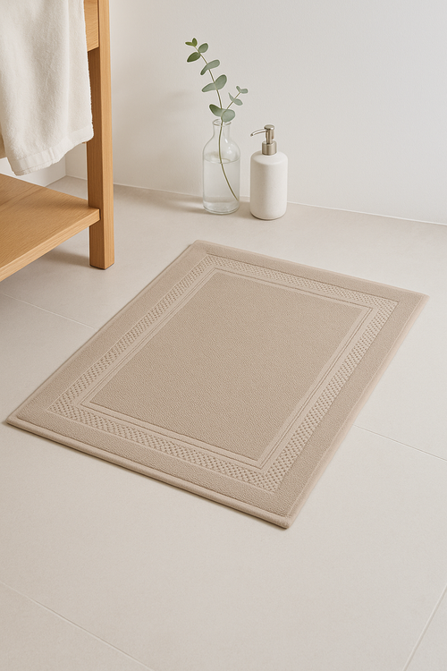 Tapis de bain coton motif cartoon style moderne