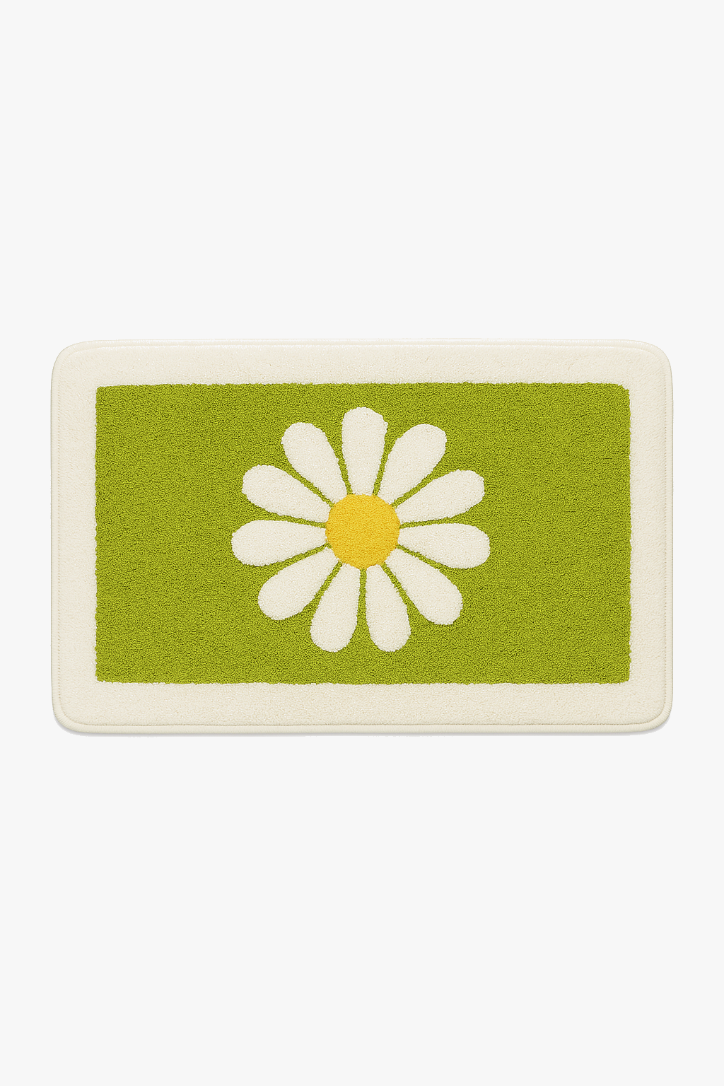 tapis de bain fleurs marguerite antidérapant microfibre