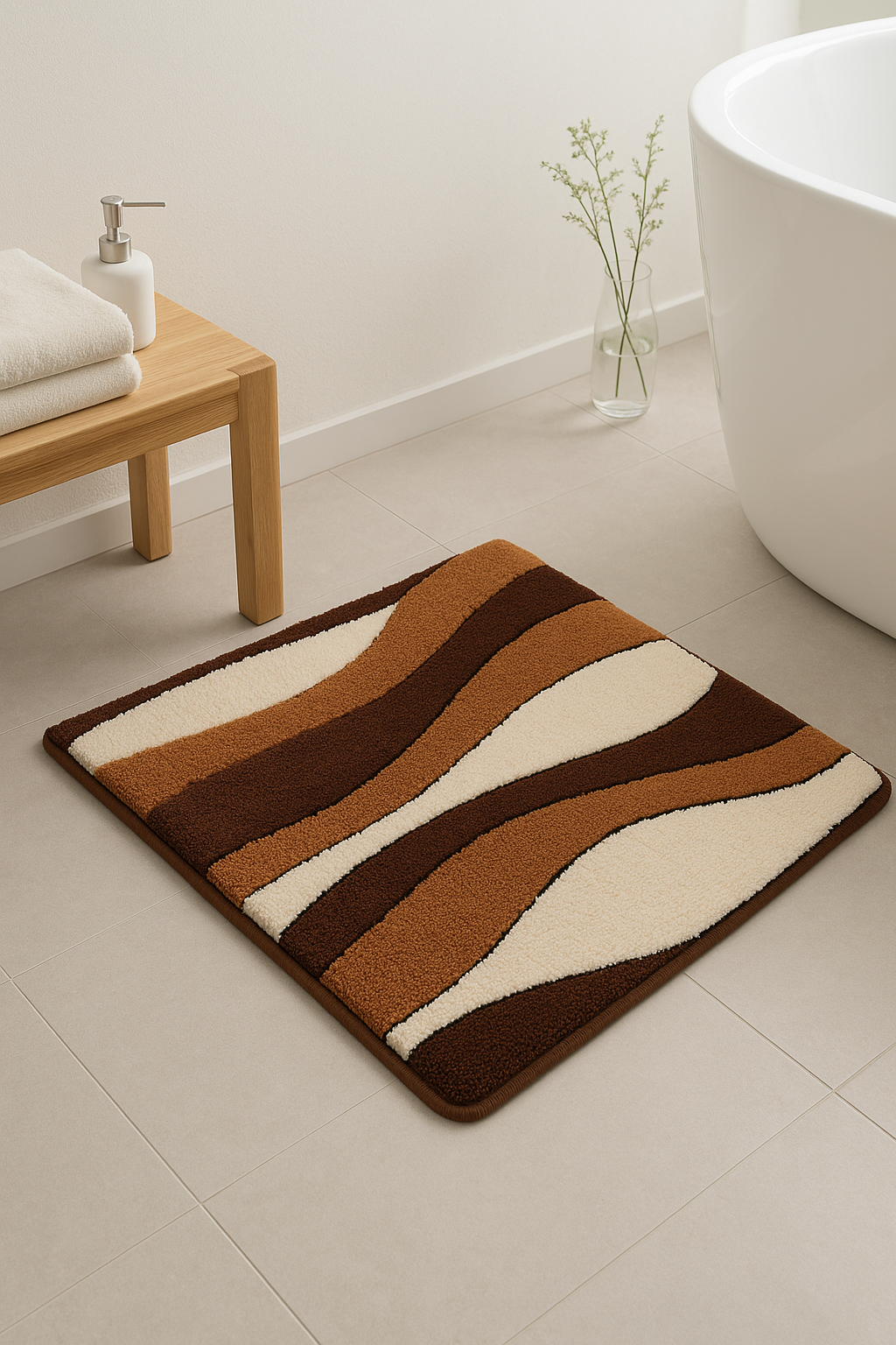 tapis de bain microfibre doux antiderapant style cartoon - vue 3 sur 2