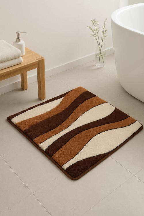 tapis de bain microfibre doux antiderapant style cartoon