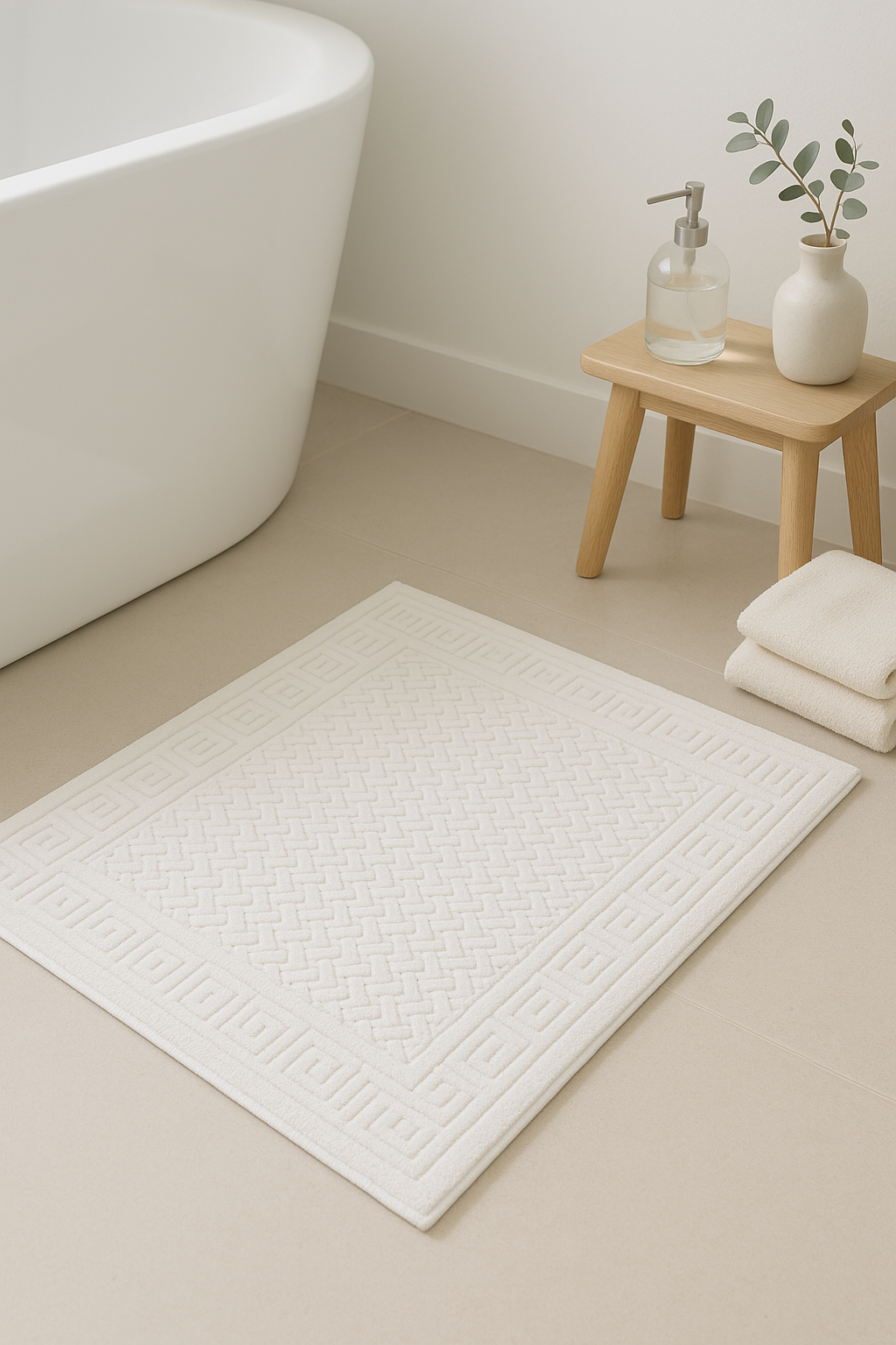 tapis de bain microfibre motif cartoon style americain