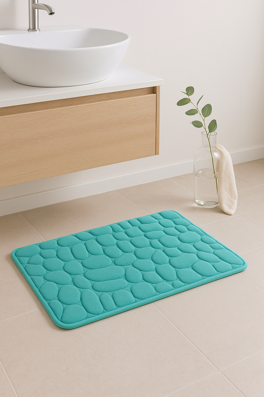 tapis de bain pavés mémoire de forme antidérapant - vue 3 sur 2