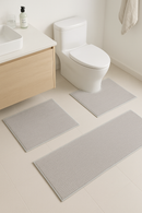 Tapis de bain trois pieces pvc antiderapant minimaliste