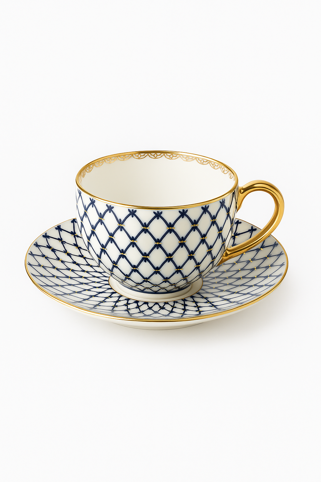 tasse café céramique style nordique anse dorée élégante