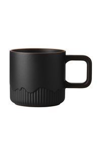Tasse cafe ceramique vintage anse bois artisanale 60ml