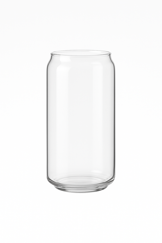 Tasse verre canette couvercle bambou paille borosilicate