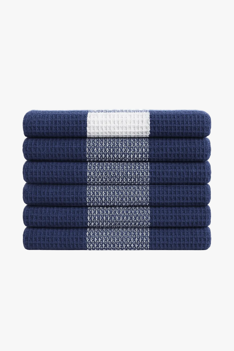 Torchon de cuisine gaufré à carreaux absorbant microfibre