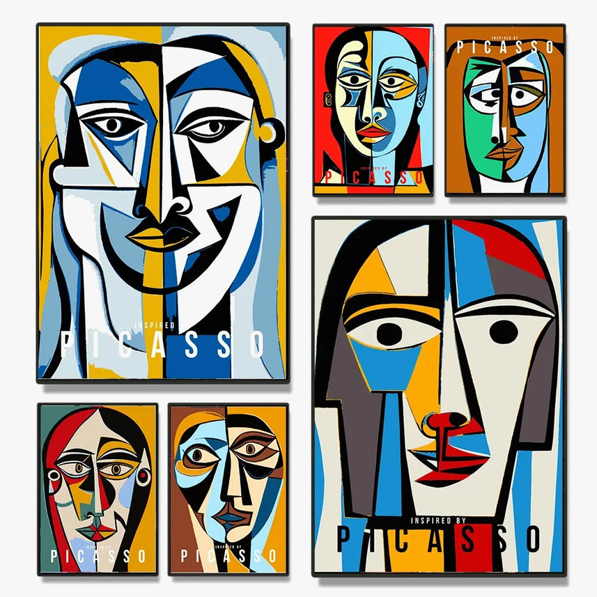 œuvres d'art abstraites vintage de pablo picasso pour décoration murale