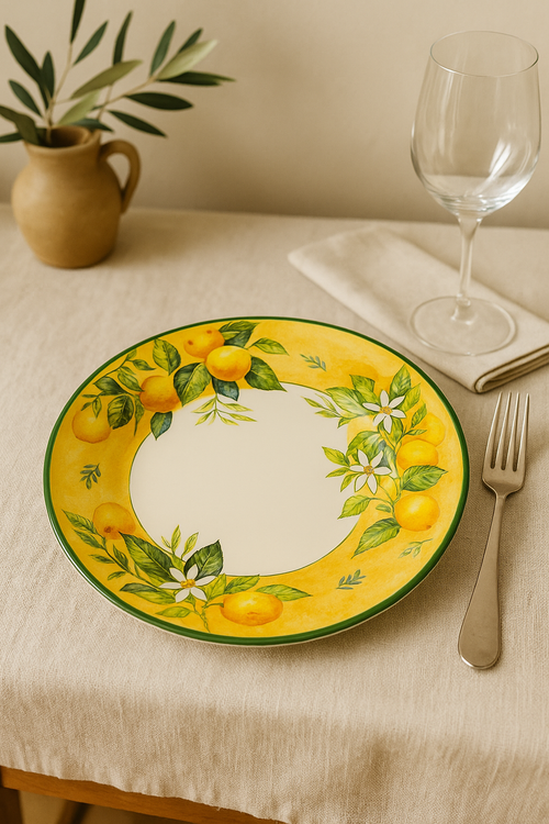 Vaisselle ceramique style nordique motifs floraux retro luxe