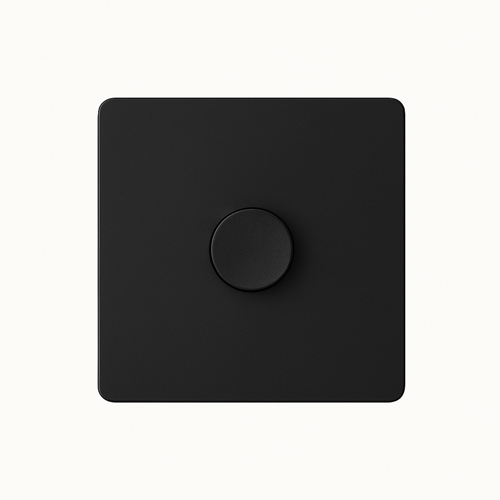 Variateur en acier noir mat bords arrondis