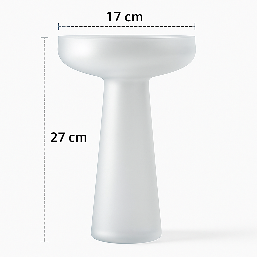 vase en verre dépoli nordique pour fleurs et décoration