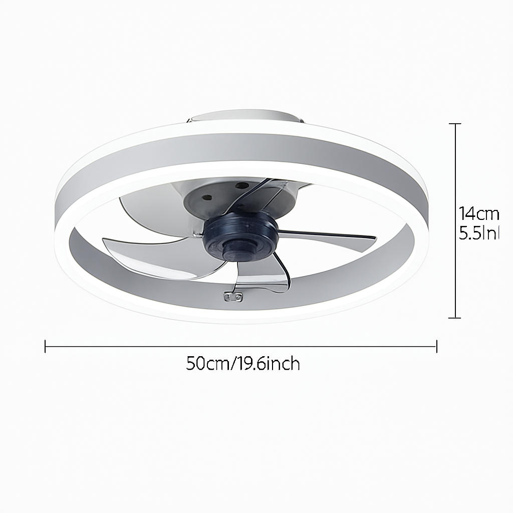 ventilateur de plafond led moderne télécommandé à 6 vitesses - vue 6 sur 7