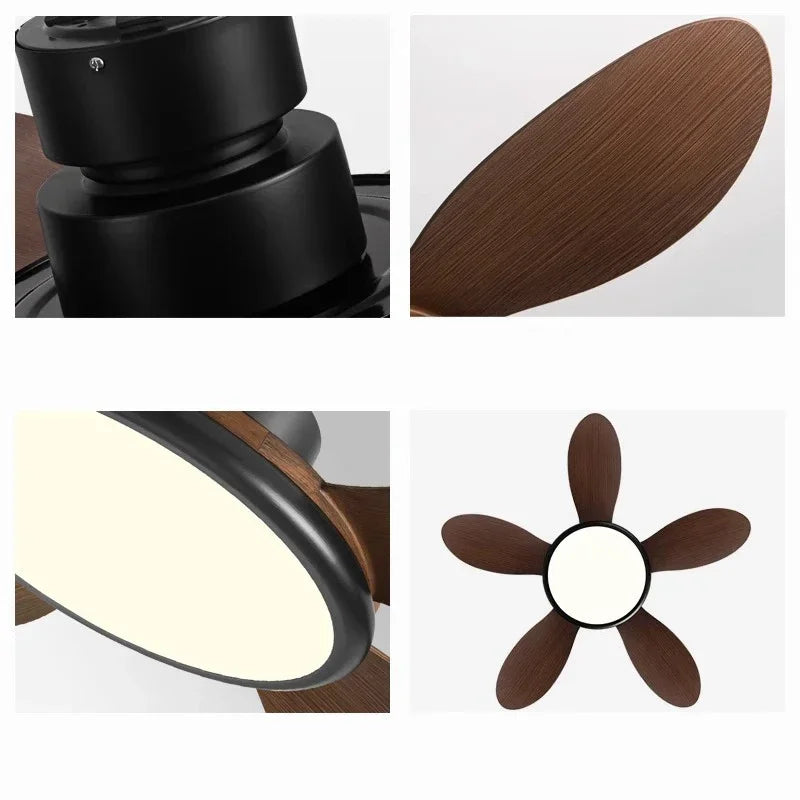 ventilateur de plafond moderne avec lumière led et télécommande