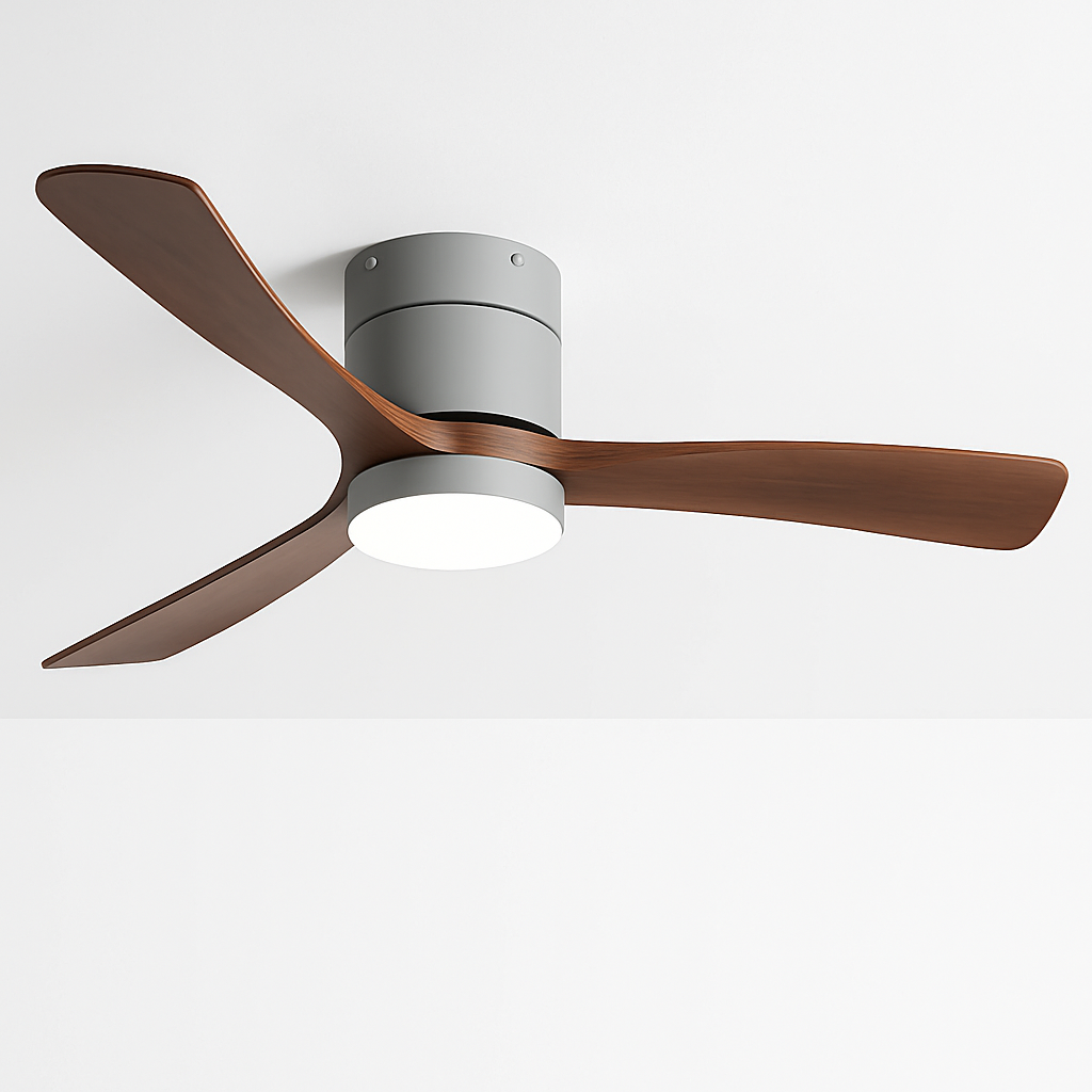 ventilateur de plafond moderne avec télécommande et lumières intégrées - vue 4 sur 12