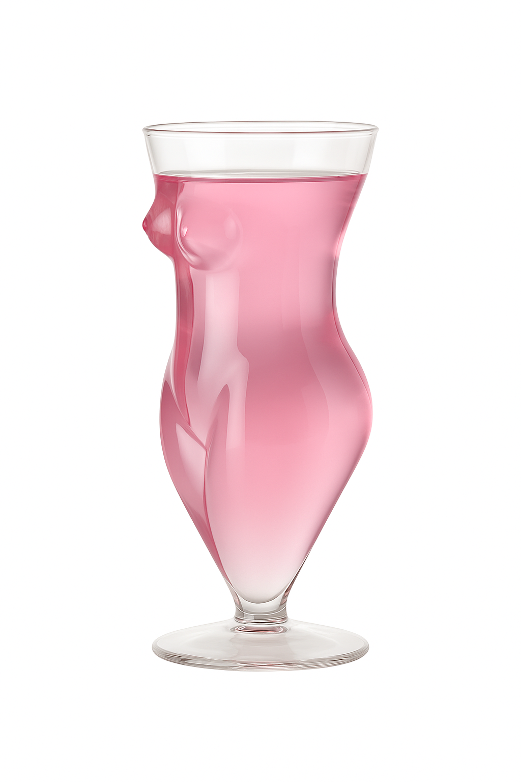Verre à cocktail forme humaine design amusant