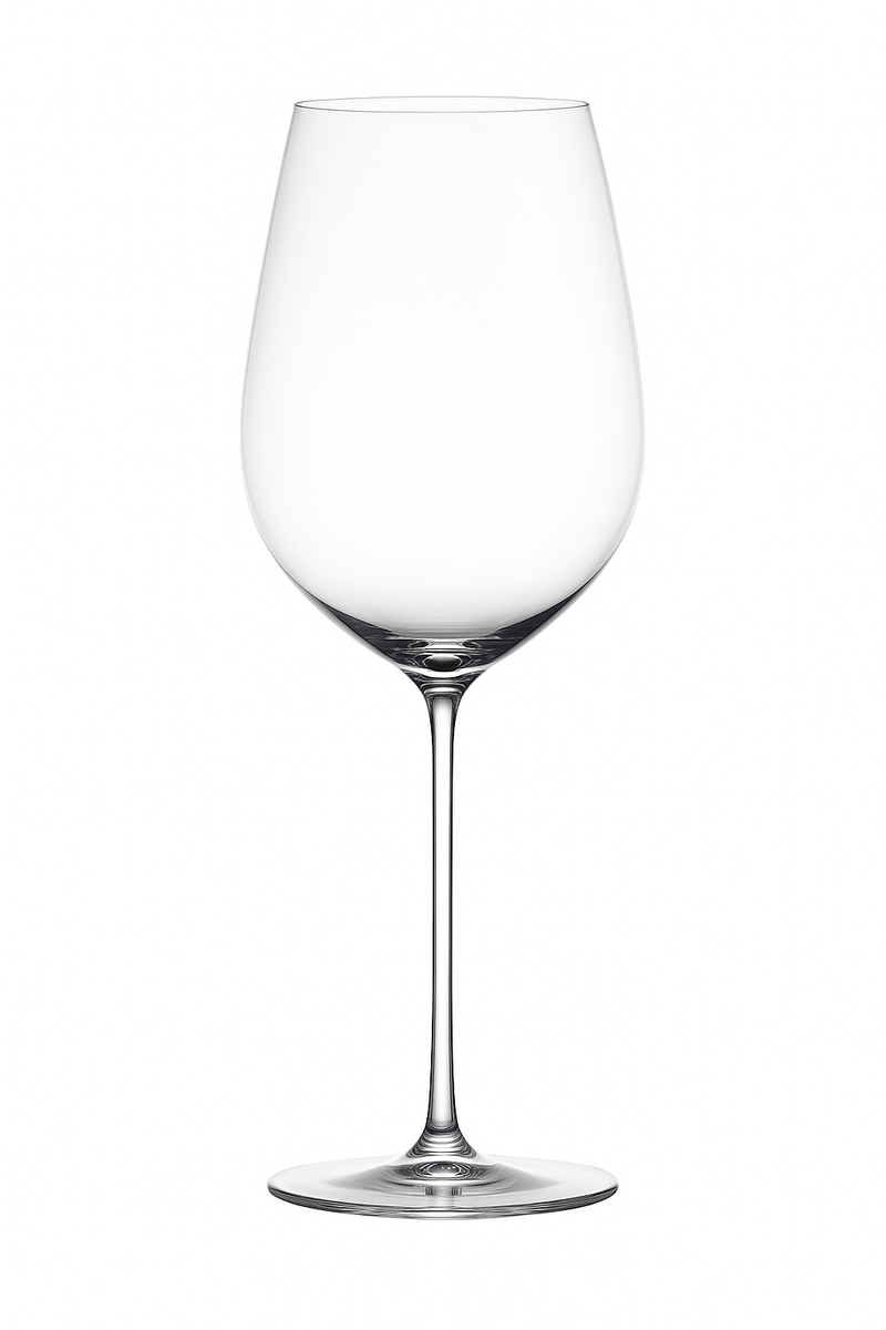 Verre à vin bourgogne cristal fin facetté élégant