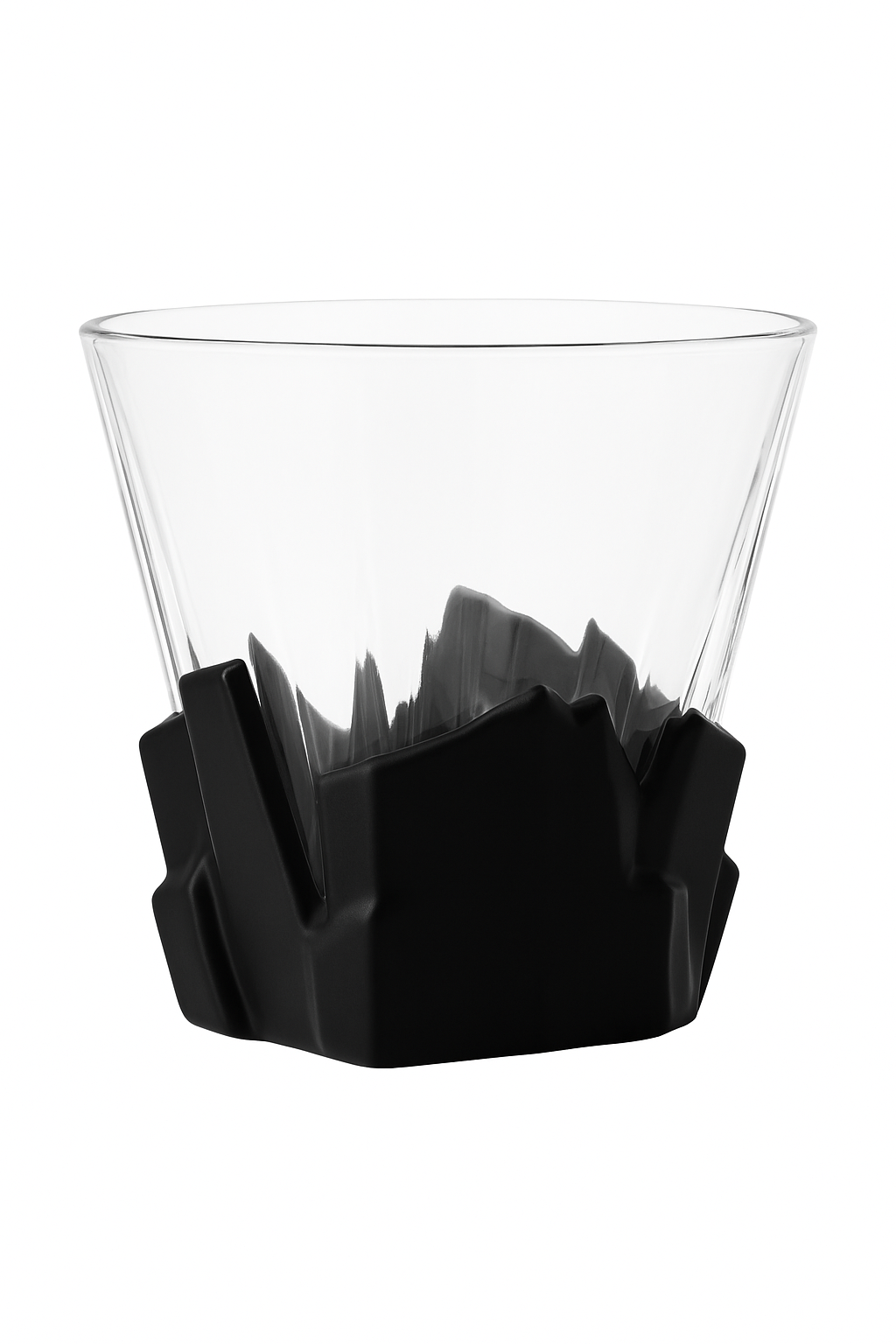 Verre artistique texturé motif spatial pour whisky vin
