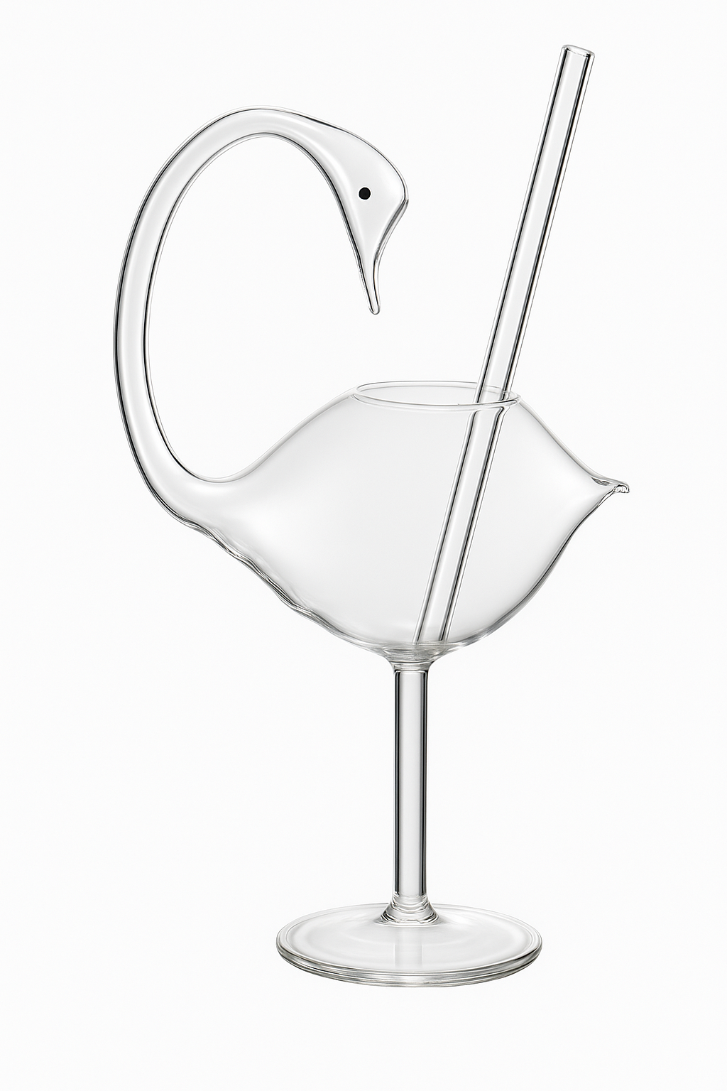 Verre cocktail créatif motifs animaux porc épic cygne
