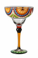 Verre cocktail motif flamant peint main style creatif