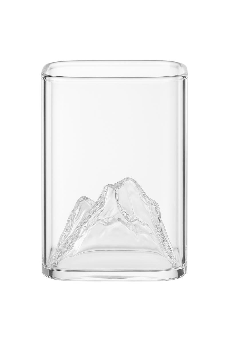 Verre design effet montagne double paroi multiusage
