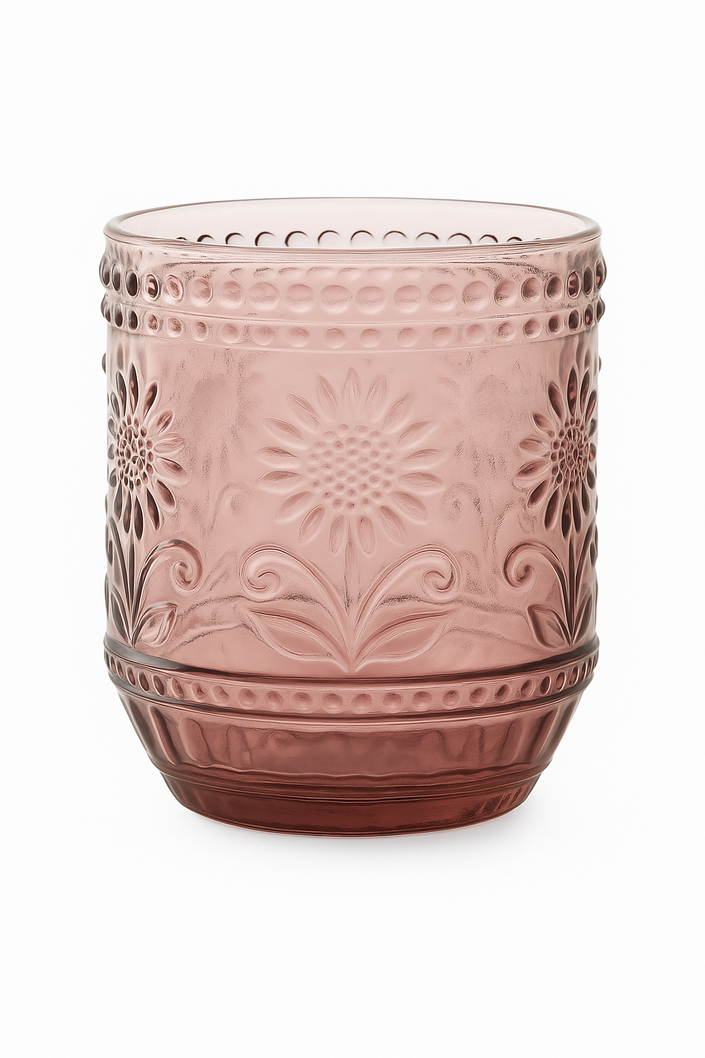 Verre vintage sans pied strié résistant chaleur cuisine