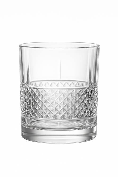 Verre whisky old fashioned relief épais style bar