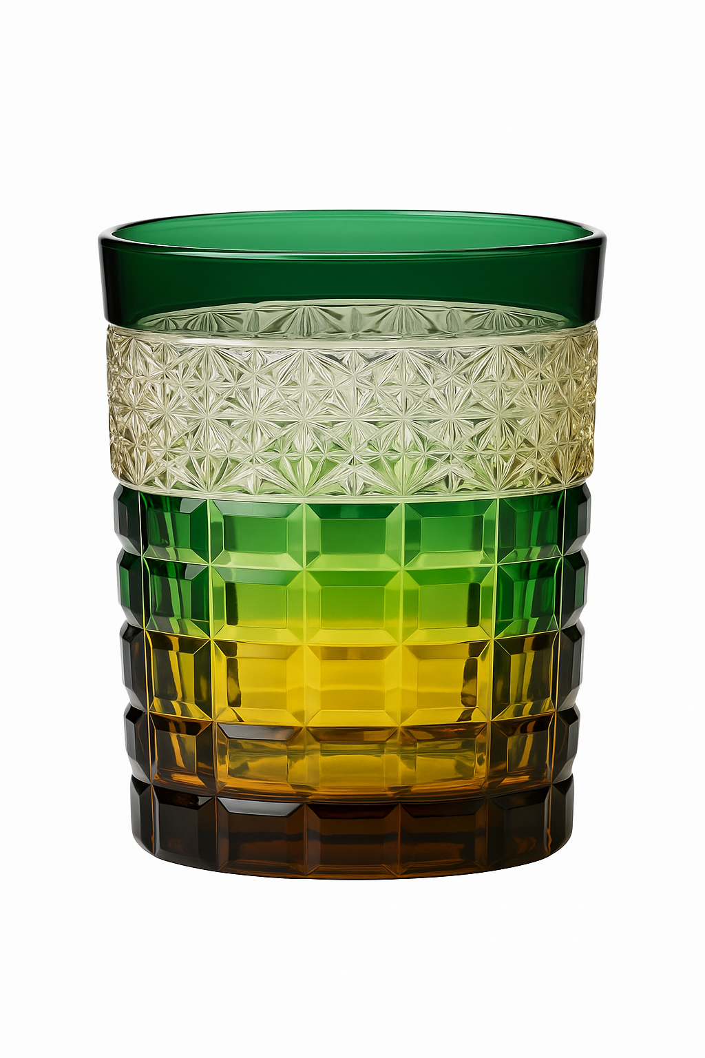 Verre whisky style edo kiriko motifs gravés artisanaux