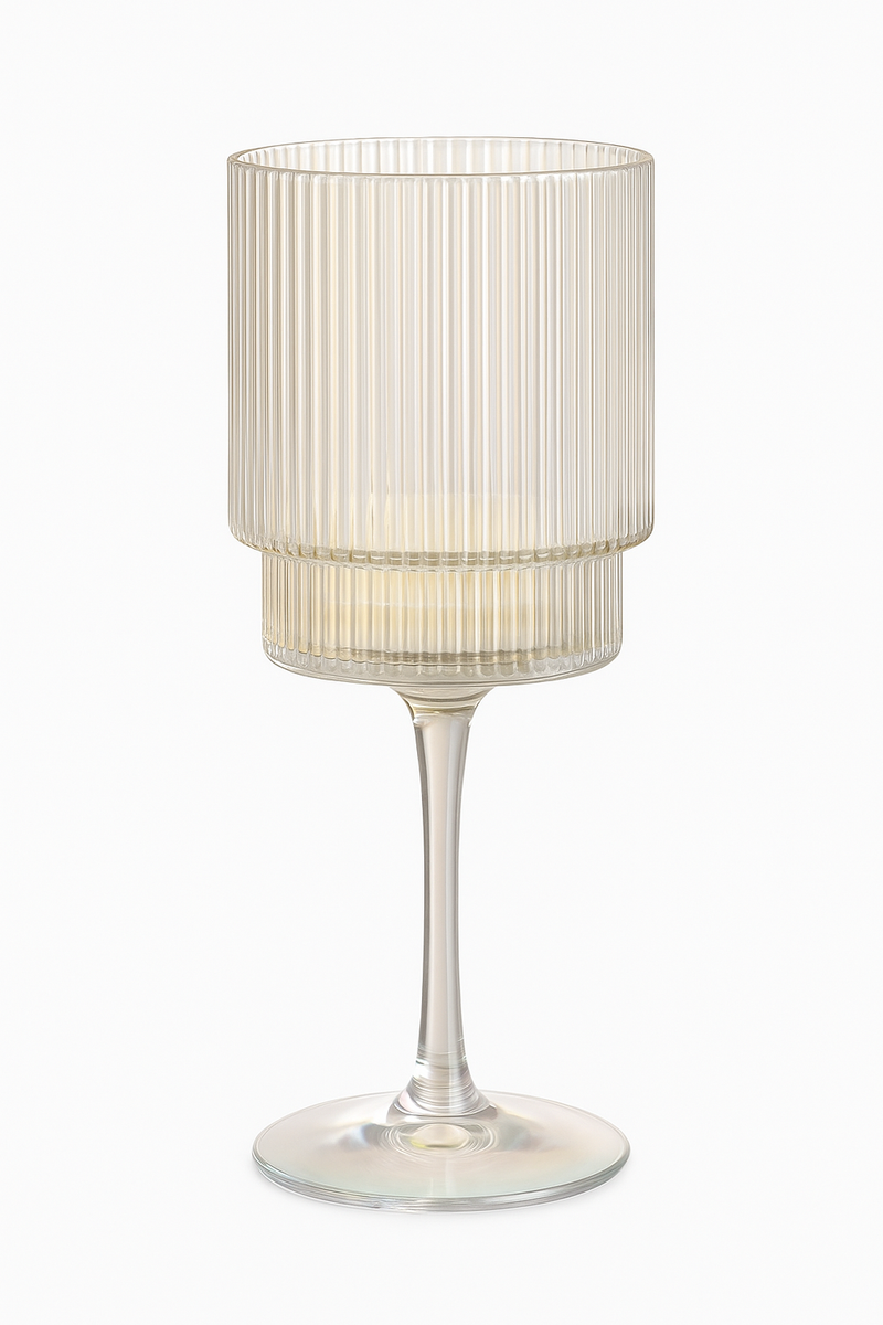 Verres a vin 350 ml style nordique rayures