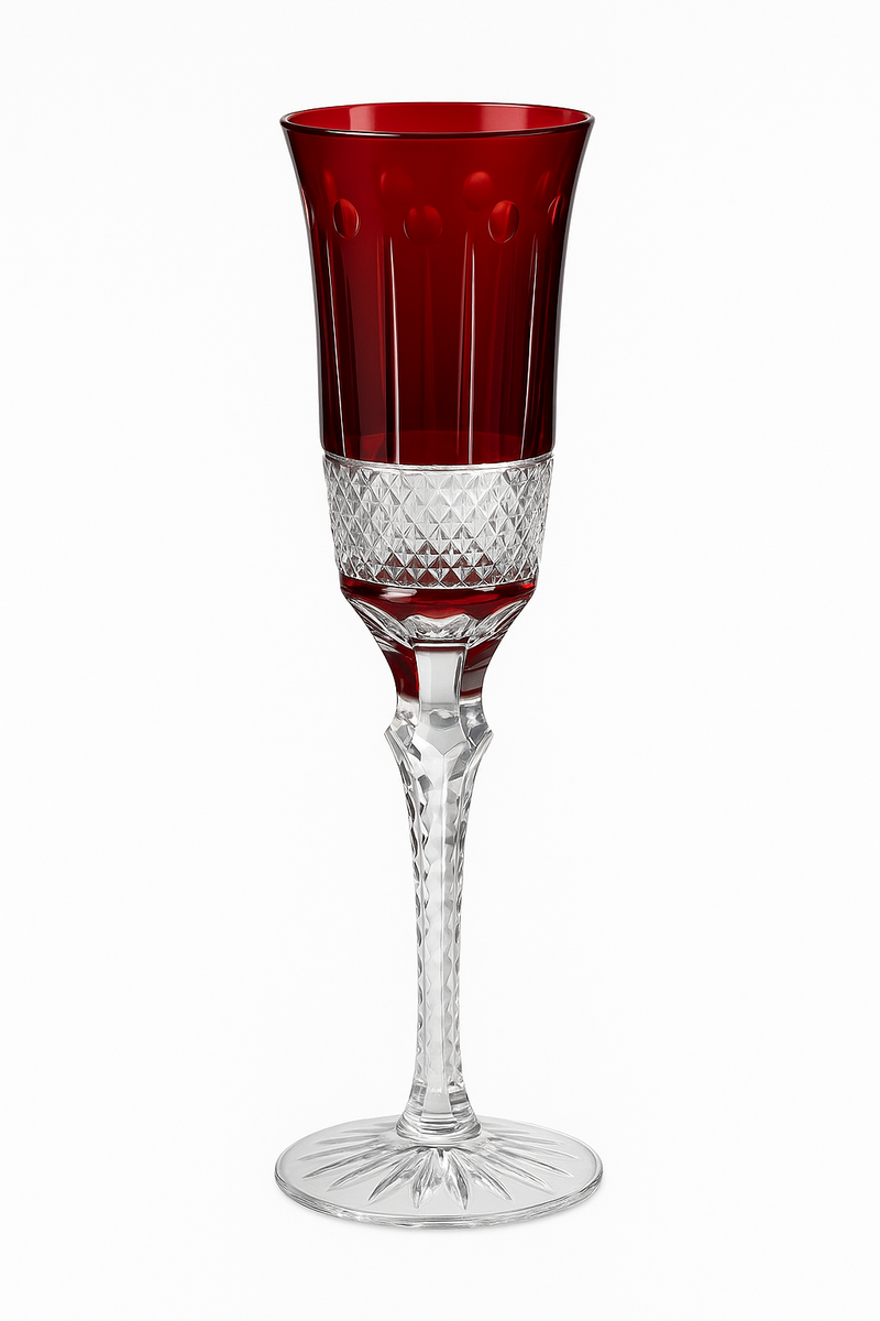 Verres à vin antique gravés main pied taillé