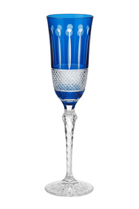 Verres à vin cristal gravé style ancien pied