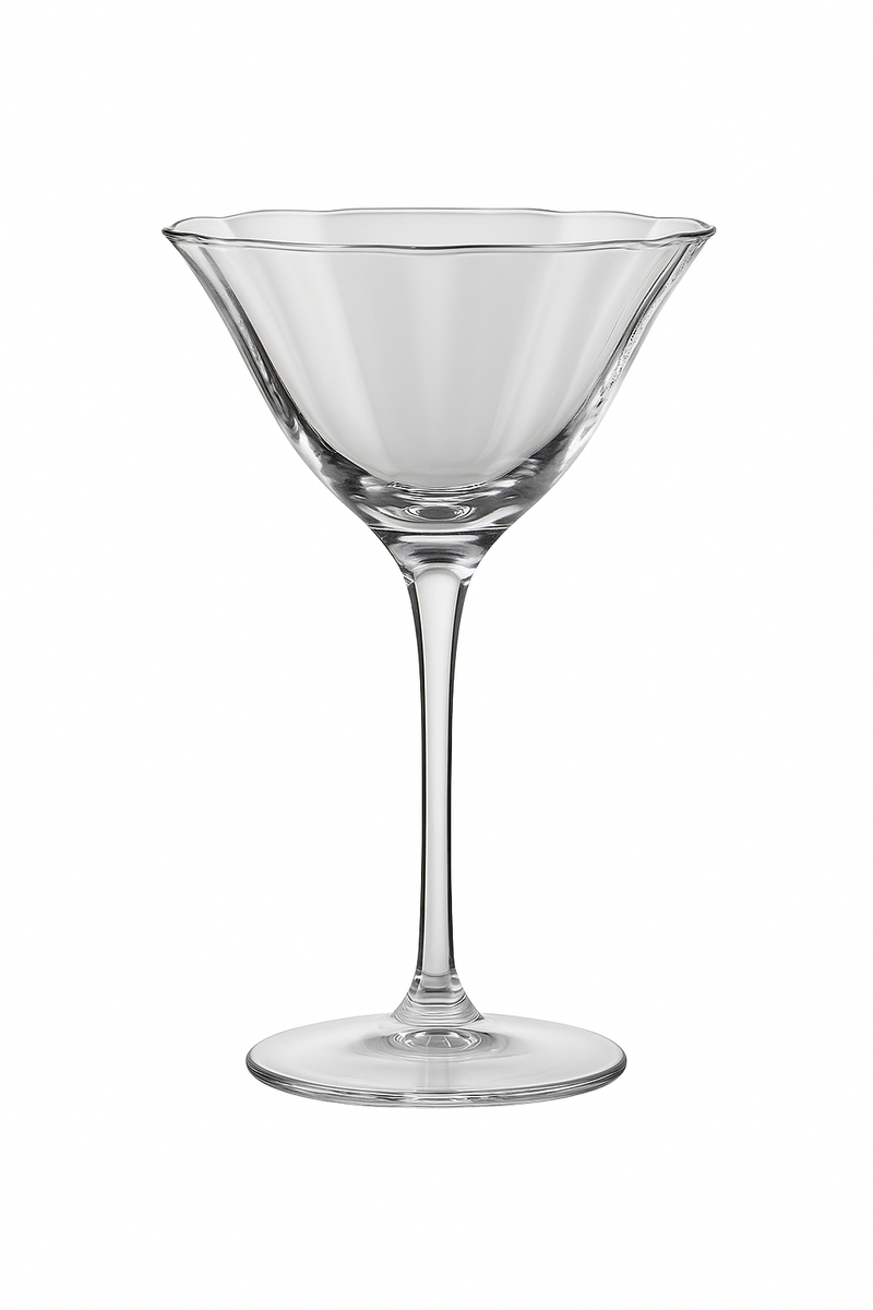 Verres à vin cristal rétro motifs floraux rayures