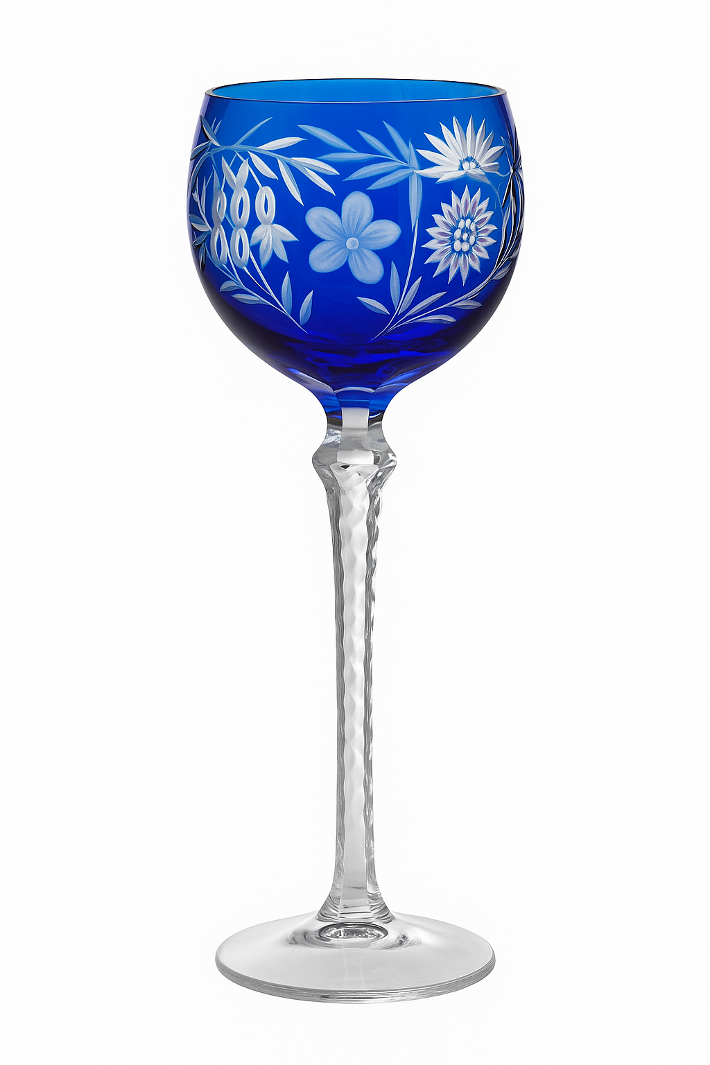 Verres à vin cristal style antique gravés main