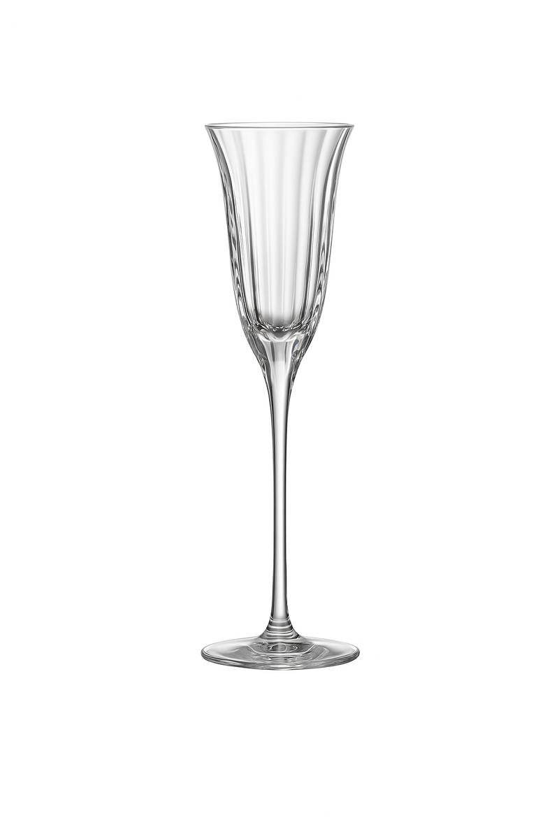 Verres à vin cristal style rétro motif floral