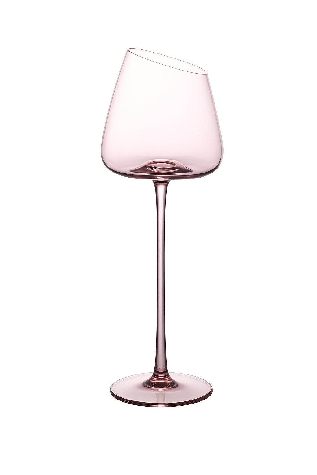 Verres a vin design bord incline fond concave cristal