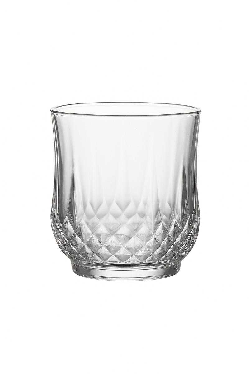 Verres à vin motif diamant verrerie élégante multiusage