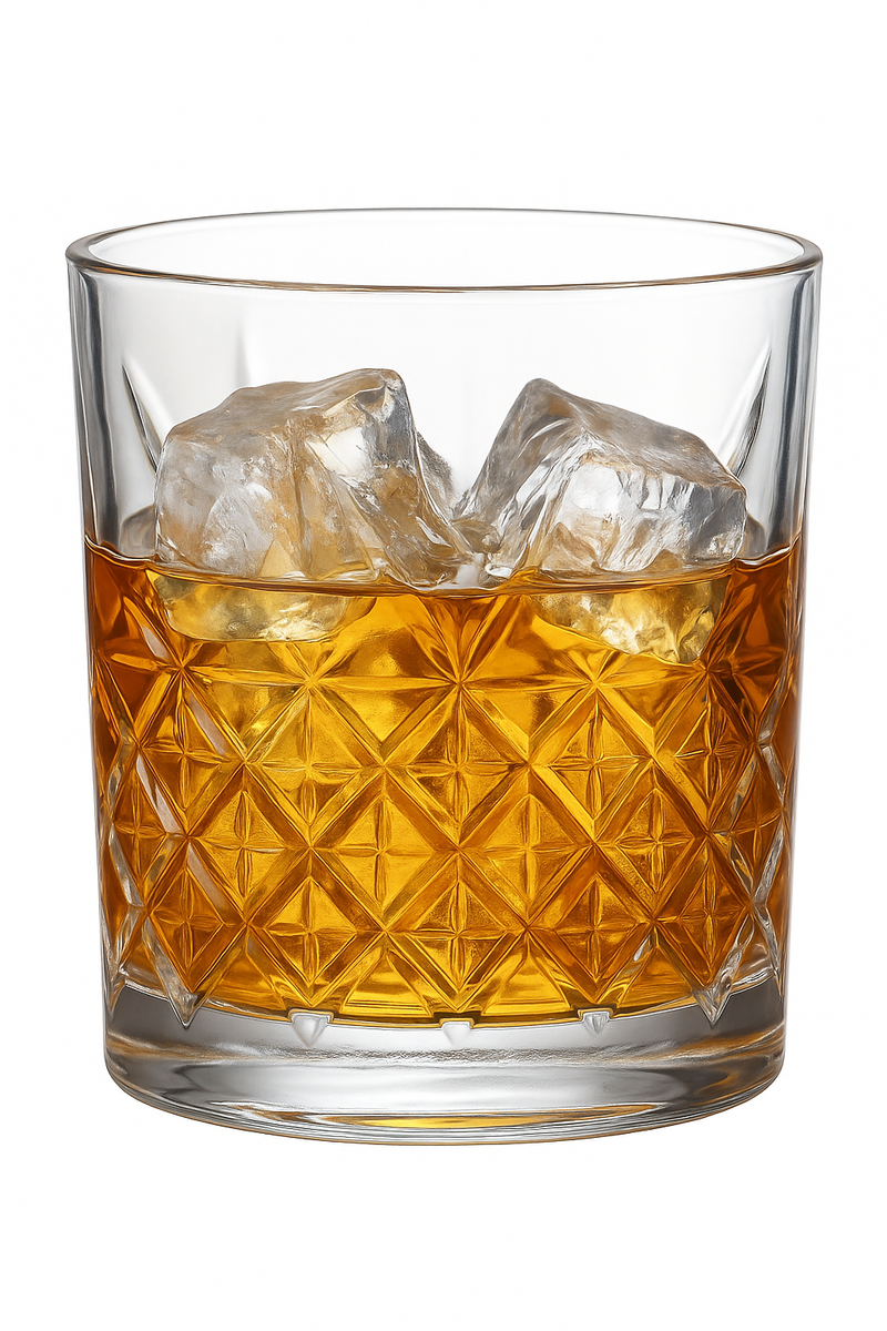 Verres à whisky old fashioned texturés lot 4