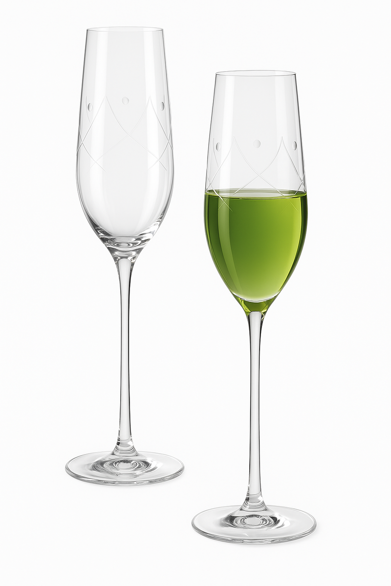 Verres champagne cristal effet diamant élégants 220 ml