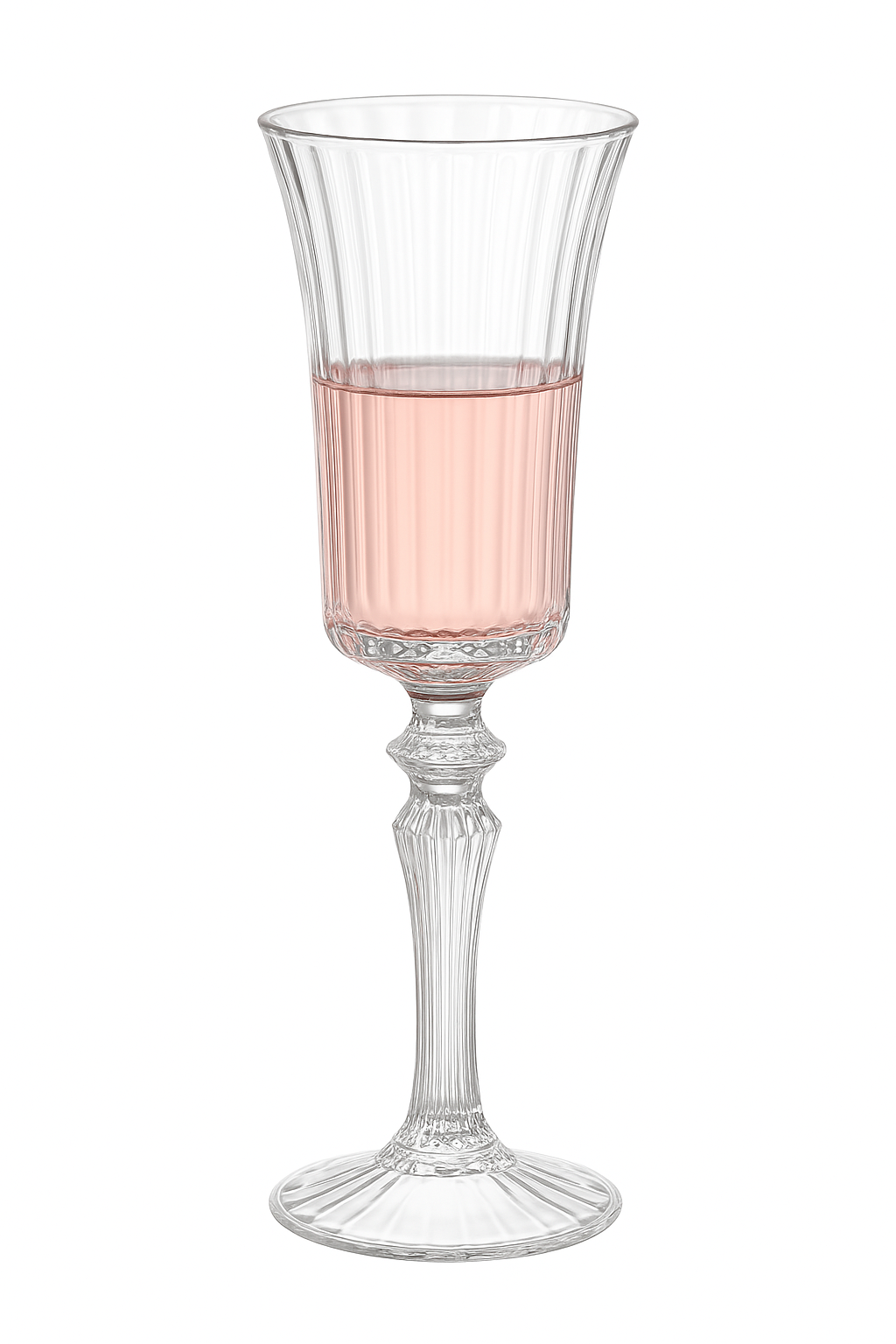 Verres champagne cristal style rétro rayures françaises - vue 2 sur 2