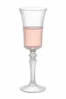 Verres champagne cristal style rétro rayures françaises