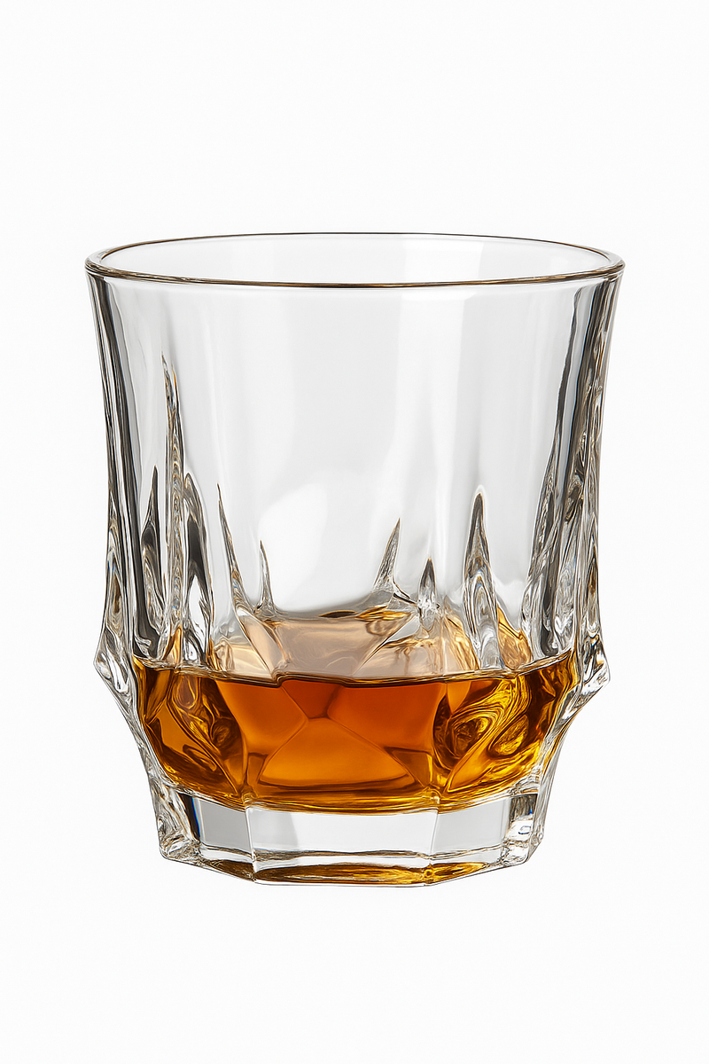 verres en cristal design relief pour table bar