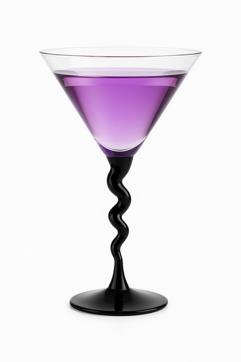 Verres martini incurvés design créatif pour bar maison