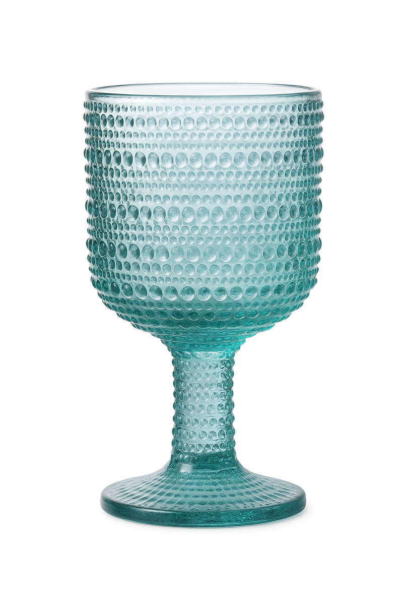 Verres retro relief pied haut verrerie cocktail fete