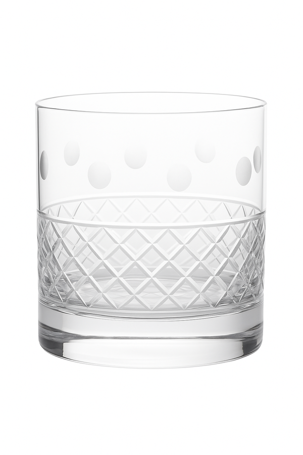 Verres whisky old fashioned facetté 380ml lot 2