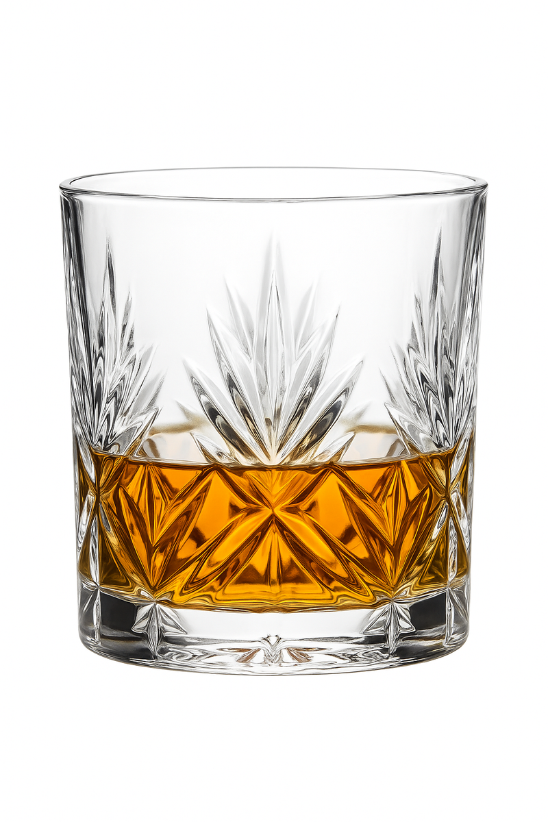 Verres whisky old fashioned gravés style vintage élégant