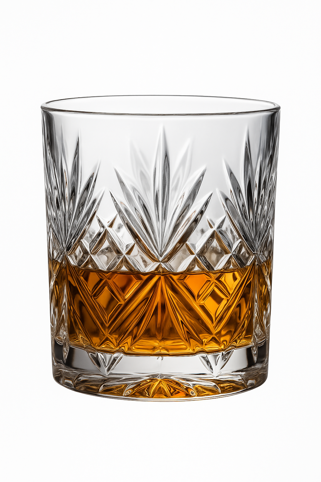 Verres whisky old fashioned style cristal relief élégant