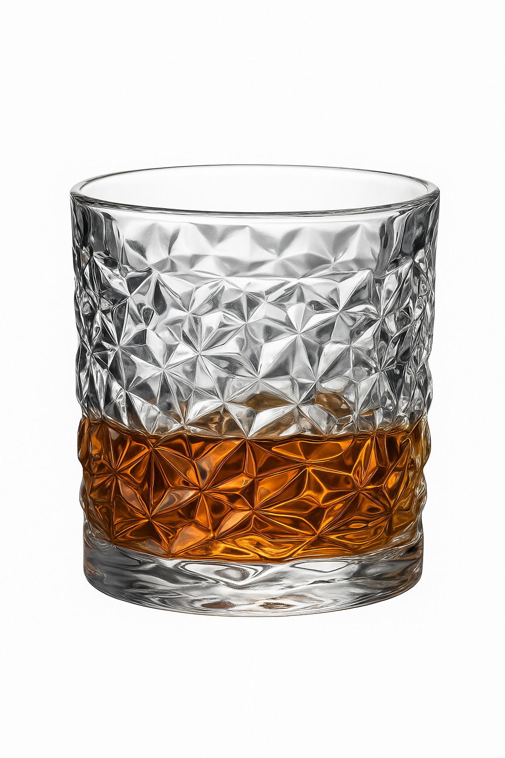 Verres whisky old fashioned style élégant relief